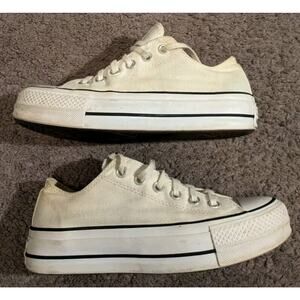 Converse Chuck Taylor All Star Lift Ox White Black 560251C Women's Size 7